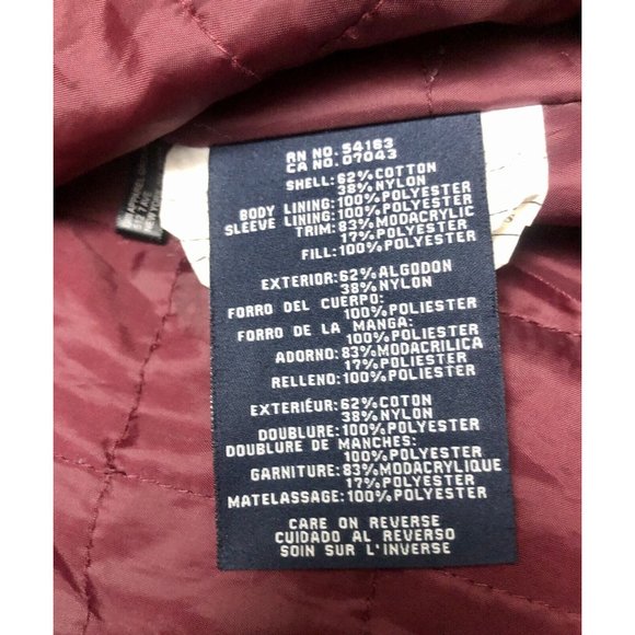 Tommy Hilfiger American Classics Mens Large Navy Blue Hooded Faux Fur Trim Coat - Picture 6 of 8